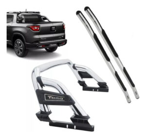 Imagem do produto Kit Fiat Toro Santo Antonio E Estribo Cromado 2016 Até 2022