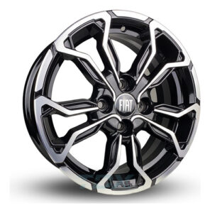 Imagem do produto Rodas M16 Fiat Uno Argo Aro 14 4x98 (jogo)+ Bicos+ Parafusos Cor Preto Com Diamantado