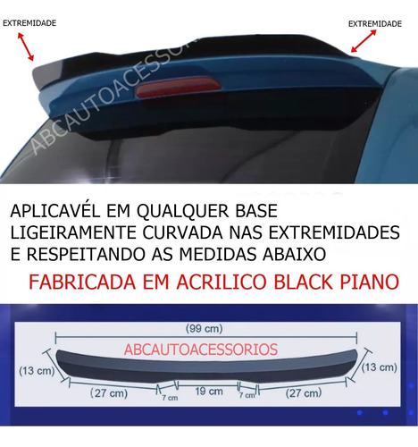 Imagem do produto Aerofólio Spin Autocolante Acrilico Black Piano