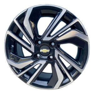 Imagem do produto 4 Rodas Aro 15 4x100 Onix 2023 2024 Zk1010 Jogo + Bicos Cor Preto Diamantado 4x100