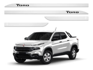 Imagem do produto Jogo Friso Lateral Slim Fiat Toro Branco Ambiente 2020 2021