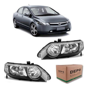 Imagem do produto Par Farol New Civic Lxl 2006 2007 2008 2009 2010 2011 Depo