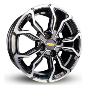 Imagem do produto Rodas Chevrolet Cobalt Celta Onix Aro 15 4x100 (jogo) +bicos Cor Preto Com Diamantado