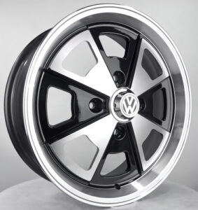 Imagem do produto Rodas Porsche 914 Aro 15x6 4x130 (jogo) + Bicos Cor Preto Com Diamantado