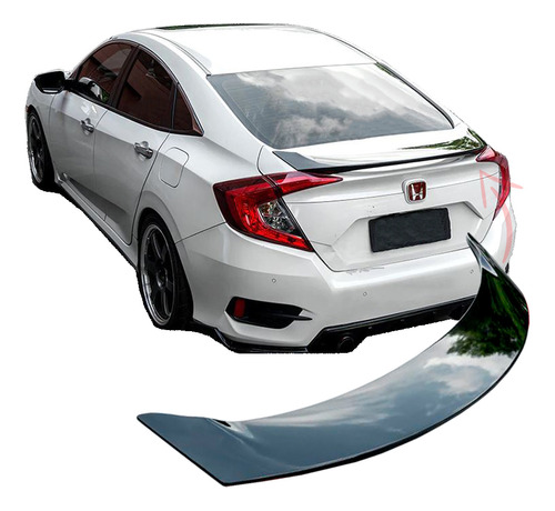 Imagem do produto Acessórios Honda Civic G10 2019 A 2022 Aerofolio Preto Black