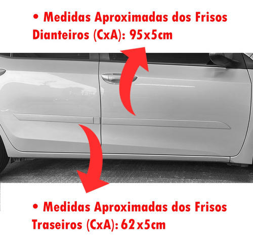 Imagem do produto Friso Lateral Fiat Argo 2020 2021 2022 2023 Escrita Cromada