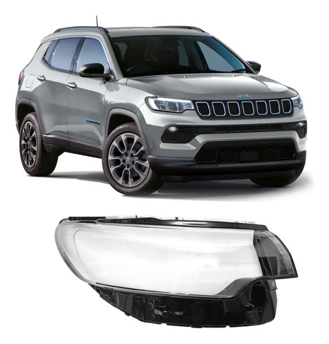 Imagem do produto Lente Farol Jeep Compass 2022 2023 2024 Motorista Passageiro