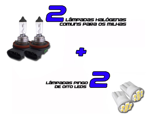 Imagem do produto Kit Farol Milha Auxiliar Civic 2004 2005 2006 + 4 Brindes