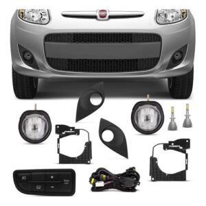 Imagem do produto Kit Farol Neblina Palio Essence Attractive G5 Com Grade Led