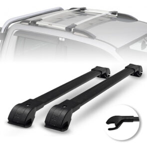 Imagem do produto Par Rack Travessa Bagageiro De Teto Preto 100% Aluminio Carr