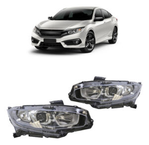 Imagem do produto Farol Dianteiro Civic 2017 2018 2019 Led Máscara Negra