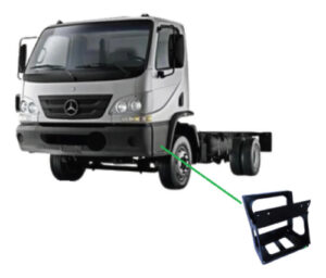 Imagem do produto Suporte Estribo Escada Mb Accelo Aço Lado Esquerdo Motorista