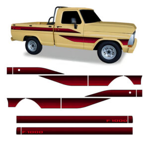 Imagem do produto Faixa Ford F-1000 1989 Adesivo Vermelho Lateral Cab Simples