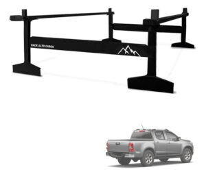 Imagem do produto Rack De Caçamba Alto Duplo Cargo S10 L200 Triton Preto Gtnox