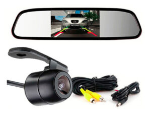 Imagem do produto Retrovisor Monitor 4.3 + Camera Ré Borboleta Colorida Corola