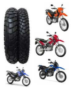 Imagem do produto Par Pneu Moto Bros Xre Crosser Medidas 110/90-17 + 90/90-19
