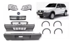 Imagem do produto Kit Parachoque Uno Way 2005 2006 2007 2008 2009 2010 2011 12
