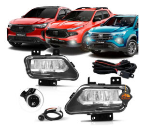 Imagem do produto Kit Farol Milha Neblina Full Led Fiat Fastback Botão Touch