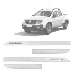 Imagem do produto Friso Lateral Oroch 2020 2021 Branco Glacier Alto Relevo