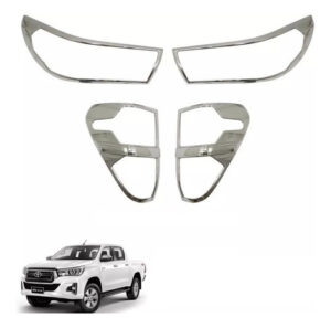 Imagem do produto Aplique Cromado Farol E Lanterna Toyota Hilux 2016 À 2020